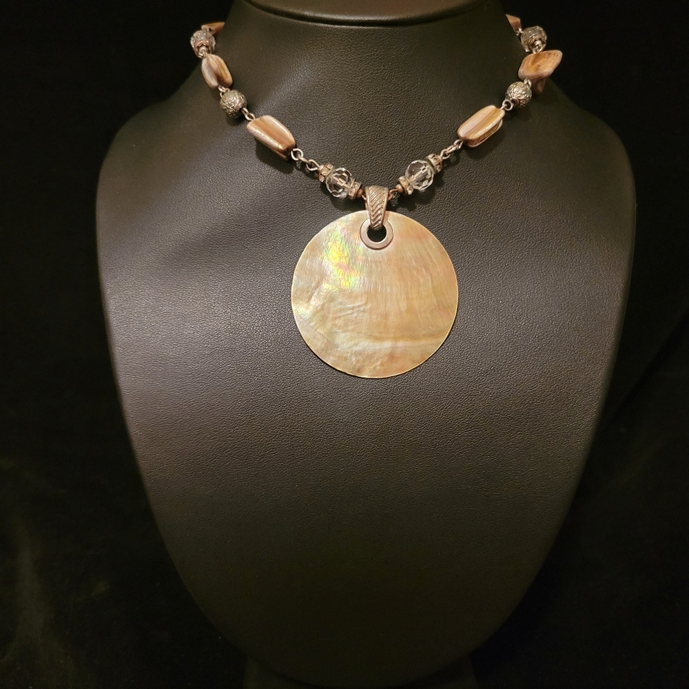 Estate Cookie Lee Abalone Shell Necklace